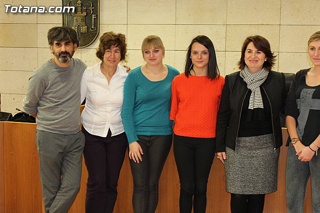 Se realiza una recepcin institucional a los alumnos franceses que han realizado prcticas en Totana de la mano del IES 