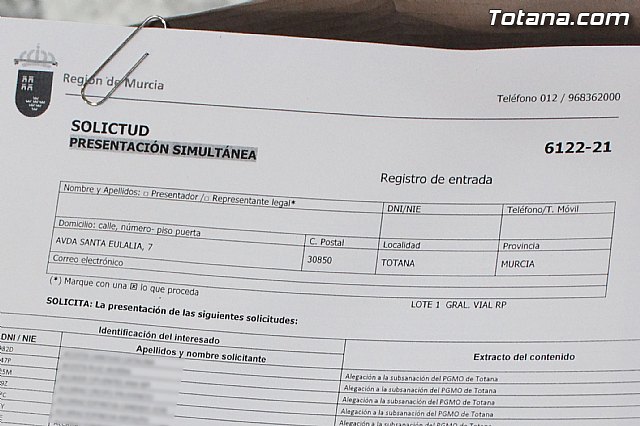 CEBAG presenta ms de 11.500 alegaciones a la subsanacin del Plan de Ordenacin Urbana de Totana - 8