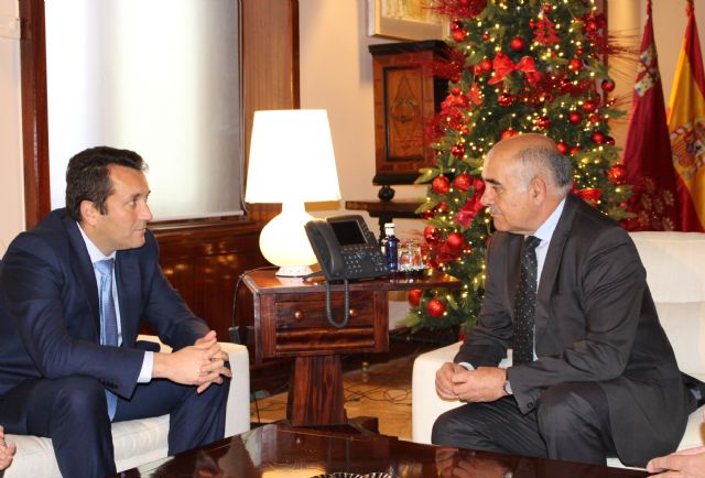 El presidente de la Comunidad, Alberto Garre, recibe al alcalde de Librilla, Javier Montalbán - 1, Foto 1