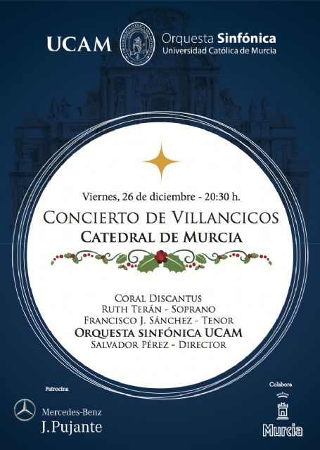 La Orquesta Sinfónica de la UCAM ofrecerá un concierto de villancicos en la Catedral de Murcia - 1, Foto 1