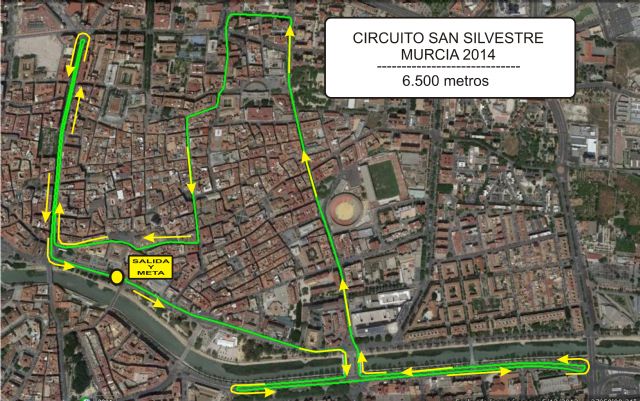 Disponibles horarios y circuito definitivo de la San Silvestre de Murcia 2014 - 1, Foto 1