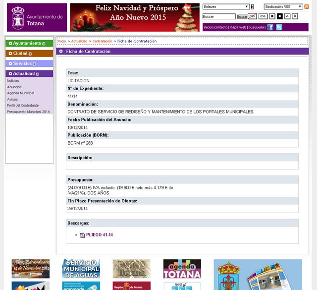 El Ayuntamiento saca a licitación el rediseño y mantenimiento de las páginas web municipales - 1, Foto 1