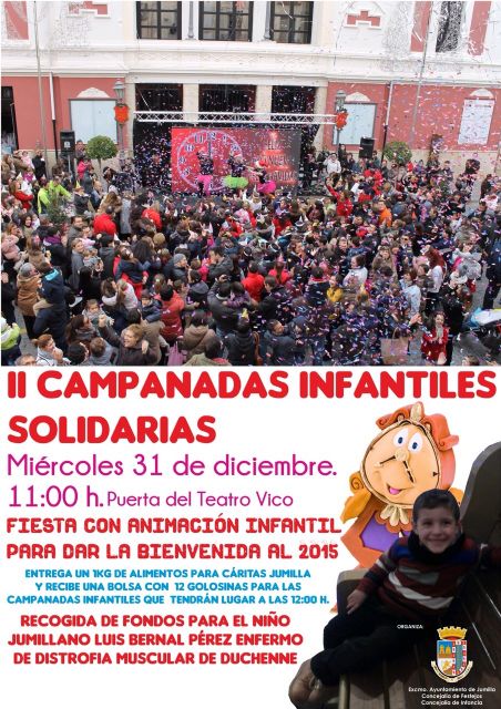 Los niños y niñas de Jumilla despiden mañana el año de forma solidaria en las Campanadas Infantiles - 1, Foto 1