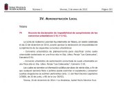 El BORM publica el anuncio de declaracin de imposibilidad de cumplimiento de los convenios urbansticos C-51 Y C-52