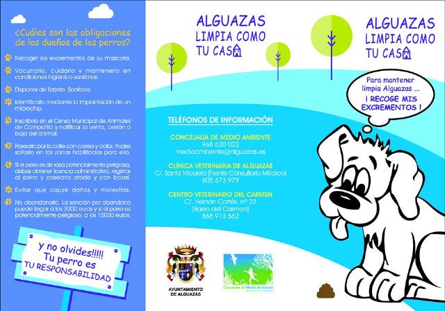 El Ayuntamiento de Alguazas emprende una campaña ciudadana sobre la recogida de excrementos de perros en la vía pública - 1, Foto 1