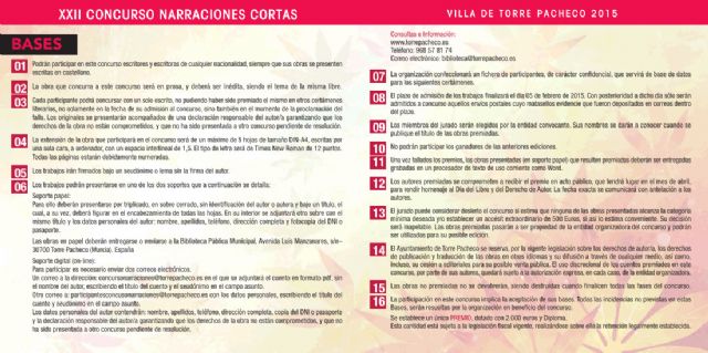 La Biblioteca de Torre-Pacheco convoca el XXII Concurso de Narraciones Cortas - 2, Foto 2