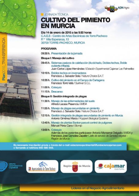 Torre-Pacheco acogerá una jornada sobre el cultivo del pimiento - 1, Foto 1