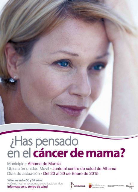 Del 20 al 30 de enero tendrá lugar la Campaña de Prevención de Cáncer de Mama en Alhama - 1, Foto 1