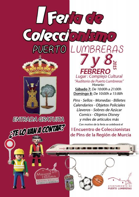 Puerto Lumbreras acogerá la I Feria de Coleccionismo en el Complejo Cultural Auditorio los días 7 y 8 de febrero - 1, Foto 1
