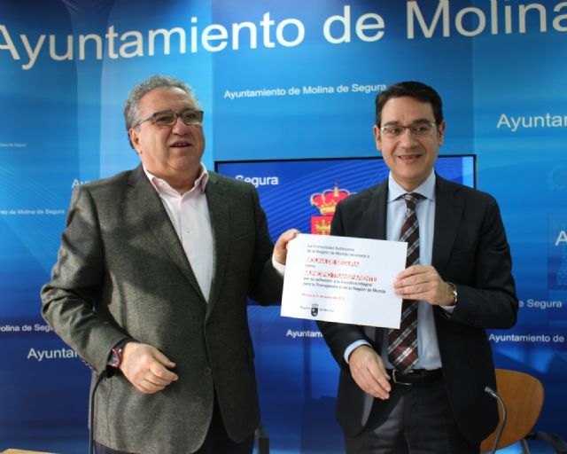 La Comunidad distingue a Molina de Segura como el primer ayuntamiento adherido al proyecto ´Municipio Transparente´ - 1, Foto 1