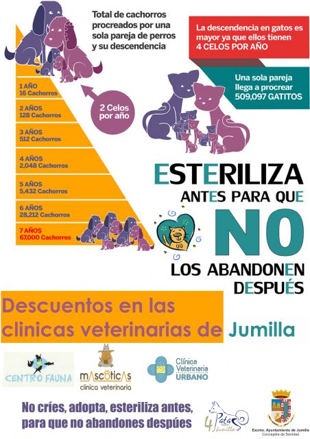 El Ayuntamiento y las clínicas veterinarias de Jumilla inician una campaña de esterilización de animales de compañía - 1, Foto 1