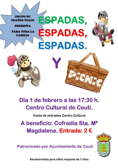 El grupo local Teace representará en Ceutí para toda la familia Espadas, espadas, espadas y picnic - 1, Foto 1