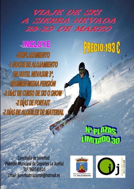 La concejalía de Juventud te invita a esquiar en Sierra Nevada, Foto 1