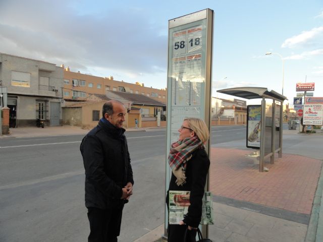 Pedro López exige mejoras para el transporte público a las pedanías durante una visita a Aljucer - 1, Foto 1