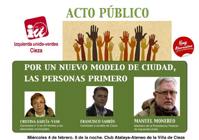 Manolo Monereo, dirigente federal de Izquierda Unida, abrirá la precampaña electoral de IU-Verdes en Cieza - 1, Foto 1