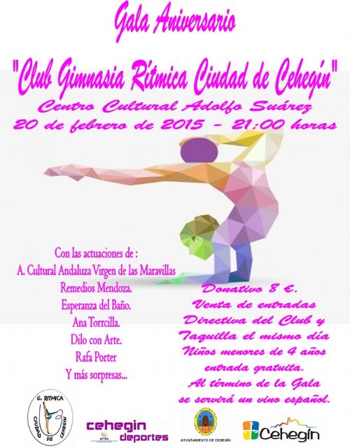 El Club de Gimnasia Rítmica 'Ciudad de Cehegín' celebra una gala el 20 de febrero - 1, Foto 1