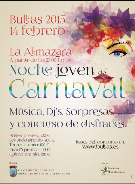 Bullas celebrará por todo lo alto su Noche Joven de Carnaval el sábado 14 de febrero - 1, Foto 1