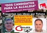 Los candidatos a las Primarias Abiertas convocadas por Izquierda Unida Totana expondrn sus ideas en una Asamblea Abierta