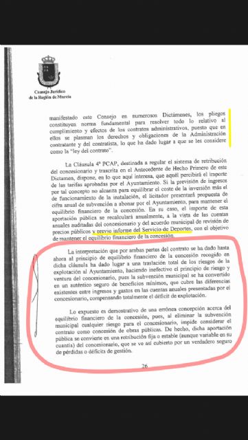 El PP menosprecia al Consejo Jurídico y sigue pagando los sobrecostes de la concesionarias de los centros deportivos - 1, Foto 1