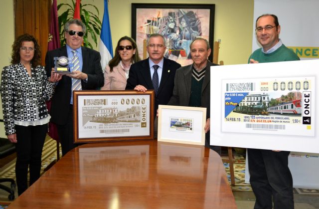 Cinco millones de cupones de la ONCE conmemoran el 125 aniversario de la llegada del ferrocarril a Águilas - 1, Foto 1