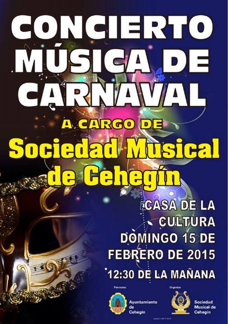 La Sociedad Musical de Cehegín ofrece este domingo un concierto extraordinario de Carnaval - 1, Foto 1