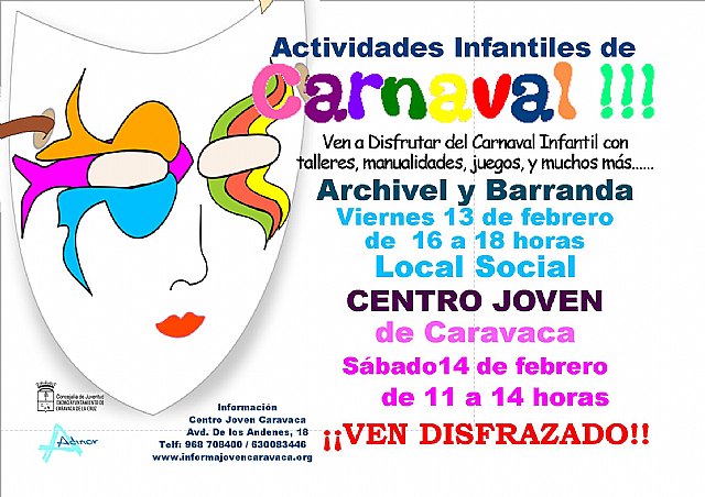 Festejos y Juventud programan actividades infantiles de Carnaval durante este fin de semana - 1, Foto 1