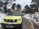 Más de veinte centímetros de nieve en las cotas más altas de Sierra Espuña