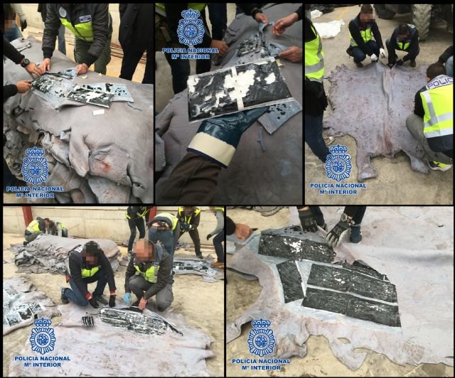 La Policía Nacional interviene 510 kilos de cocaína ocultos en un contenedor de pieles de bovino procedente de Colombia - 1, Foto 1