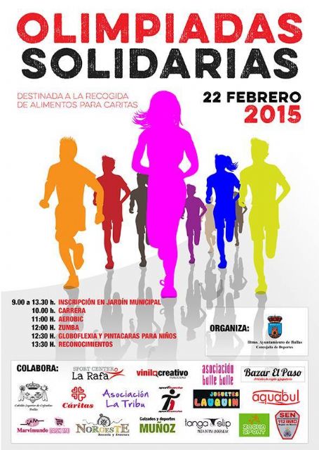 Todos a participar en la Olimpiadas Solidarias de Bullas para recaudar alimentos para Cáritas Parroquial - 1, Foto 1