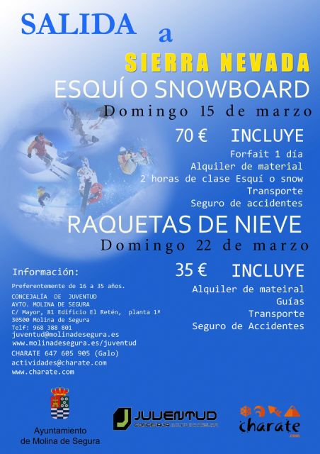 La Concejalía de Juventud de Molina de Segura organiza dos actividades de nieve en Sierra Nevada - 1, Foto 1