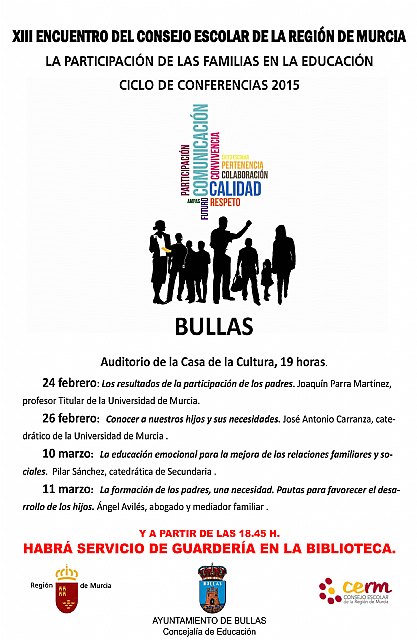 Bullas acogerá un ciclo de conferencias preparatorias del XIII Encuentro del Consejo Escolar de la Región de Murcia - 2, Foto 2