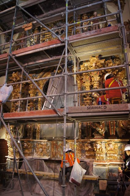 The altarpiece of Santa Eulalia regain its original splendor after the restoration work, Foto 2