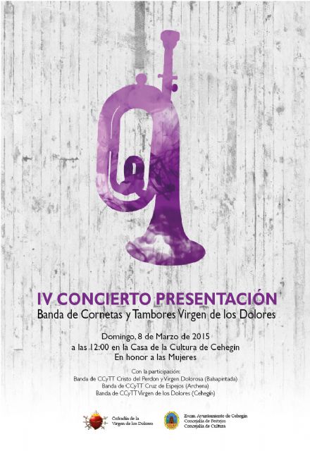 Bandas de cornetas y tambores de Balsapintada y Archena acompañarán a la de la Virgen de los Dolores el 8 de marzo - 1, Foto 1