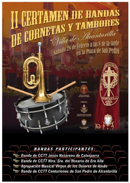 Este sábado se celebra el II Certamen de Bandas de Cornetas y Tambores Villa de Alcantarilla - 1, Foto 1