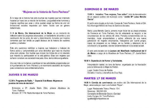 El Ayuntamiento de Torre-Pacheco denominará un jardín con el nombre de la farmacéutica pachequera, Mª Luisa Meroño, con motivo del día de la mujer - 3, Foto 3