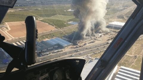 Incendio Nave industrial en Librilla en la Fabrica Pellicer stop, materias inflamables - 1, Foto 1