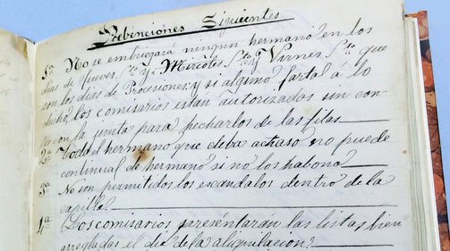 La Hermandad de Santa María Cleofé restaura el Primer Libro de Actas de la Hermandad que data del 1874, Foto 2
