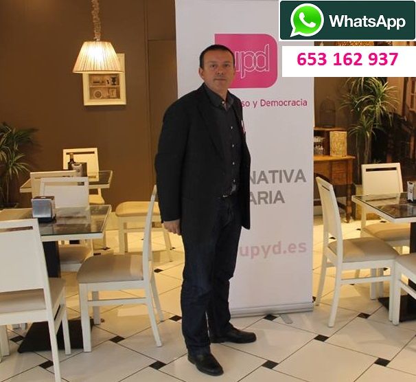 El candidato de UPyD a la alcaldía de Lorca, Juan Manuel Cabrera, hace pública su línea WhatsApp personal - 1, Foto 1