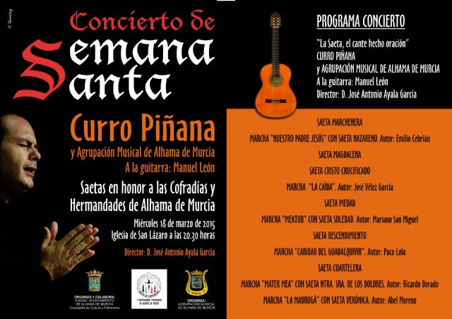 Curro Piñana ser el protagonista del concierto de Semana Santa junto a la Agrupacin Musical de Alhama, Foto 4
