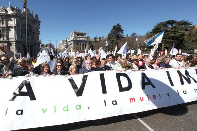 2.500 murcianos participan en la manifestación por la vida que ha tenido lugar esta mañana en Madrid - 1, Foto 1