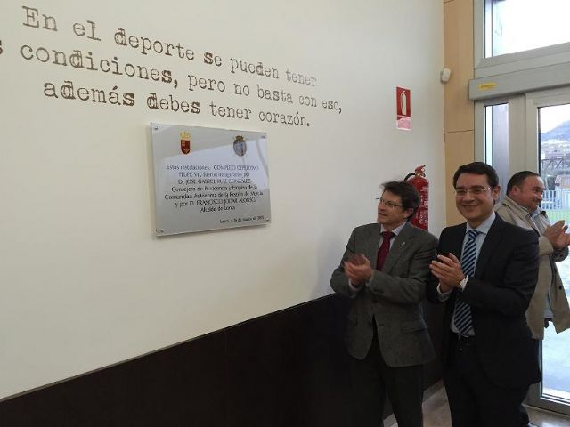 El Alcalde de Lorca y el Consejero de Presidencia inauguran las nuevas instalaciones del Complejo Deportivo Felipe IV - 2, Foto 2