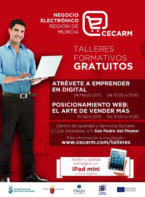 Los talleres gratuitos CECARM sobre marketing online y negocio electrónico arrancan en San Pedro del Pinatar - 1, Foto 1
