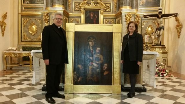 Cultura restaura el lienzo ´Nuestra Señora de La Estrella´ de la Parroquia del Carmen de Murcia - 1, Foto 1