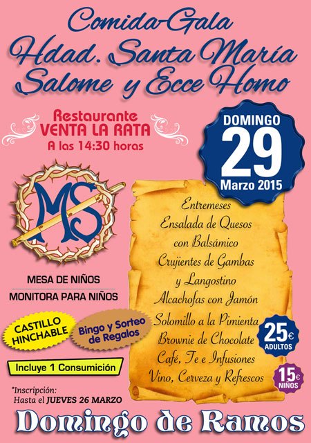 La Hdad. de Santa María Salomé celebrará el próximo domingo su tradicional comida-gala - 2, Foto 2