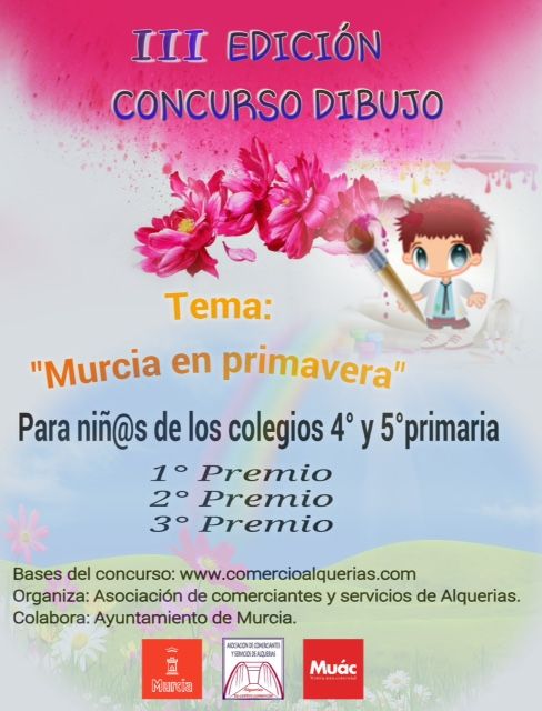 Los comerciantes de Alquerías convocan el III Concurso de dibujo Murcia en primavera - 1, Foto 1