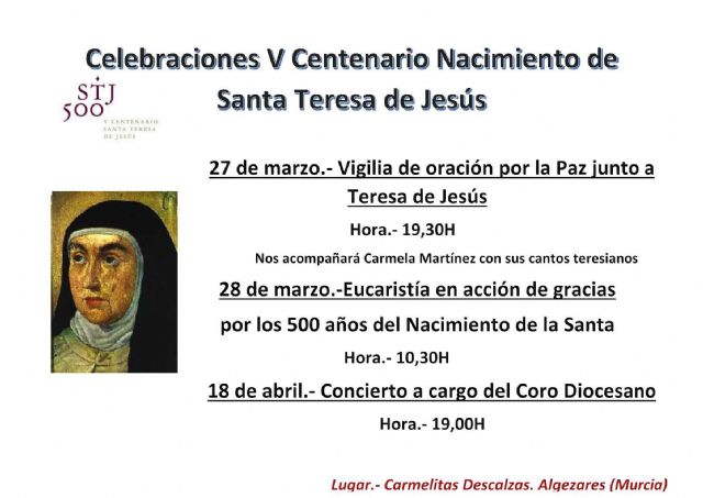 Las Carmelitas de Algezares celebran el V Centenario del Nacimiento de Santa Teresa - 1, Foto 1