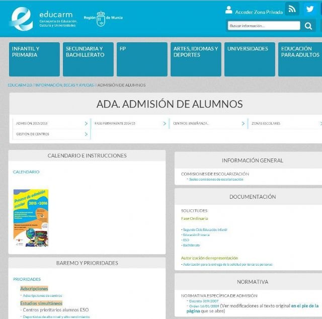 Educación pone a disposición de las familias el nuevo modelo de solicitud de admisión para Infantil, Primaria, Secundaria y Bachillerato - 1, Foto 1