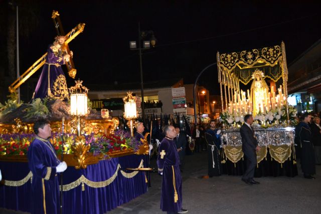 El Jueves Santo pinatarense recrea el encuentro de Jesús con su madre en la Calle de la Amargura - 1, Foto 1