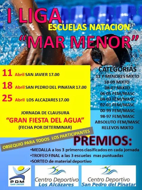 Empieza en San Javier la I Liga de Escuelas de Natación Mar Menor - 1, Foto 1