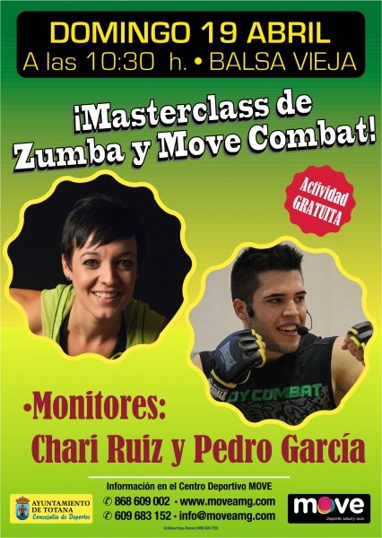 MOVE organiza una Master class Zumba y Move Combat que tendrán lugar el próximo domingo, Foto 1